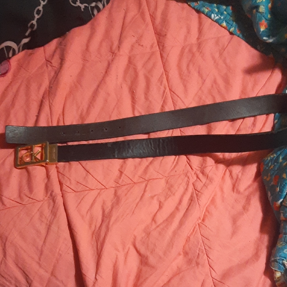 Calvin Klein Collection Gold Black Belt Elegant Accessory